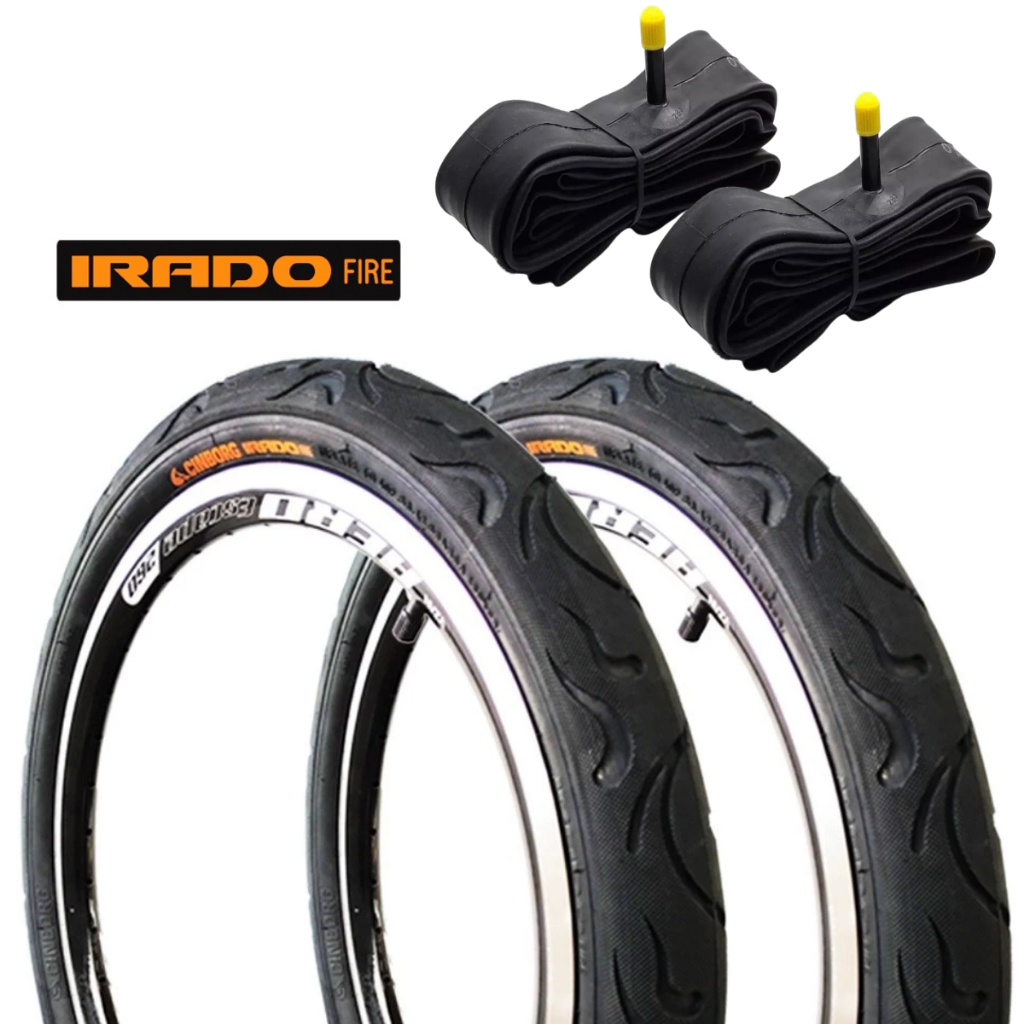 Par De Pneu Irado Tipo Flame Slick Bmx Cross Urbano 20x2.125 Cinborg C/ Camaras De Ar Pirelli Kenda
