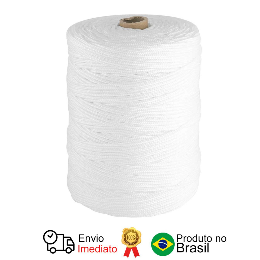 Corda Multifilamento Trançada 4mm x 400m Branca Vonder