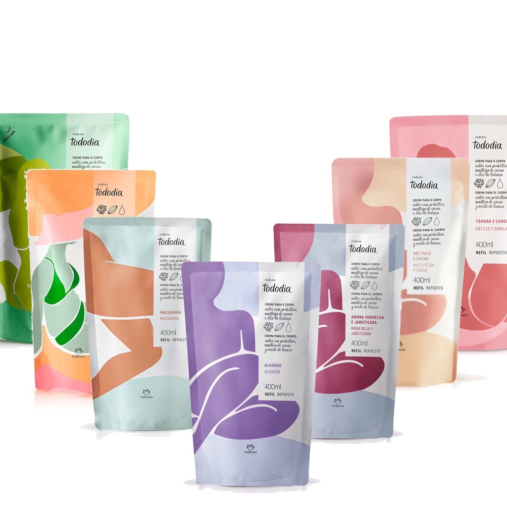 Refil de Hidratante Natura TodoDia 400ml á escolher em Oferta na Shopee