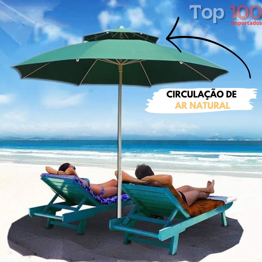 Guarda Sol 2,40 Liso Para Praia Piscina Grande Original Com Passagem de ar Natural