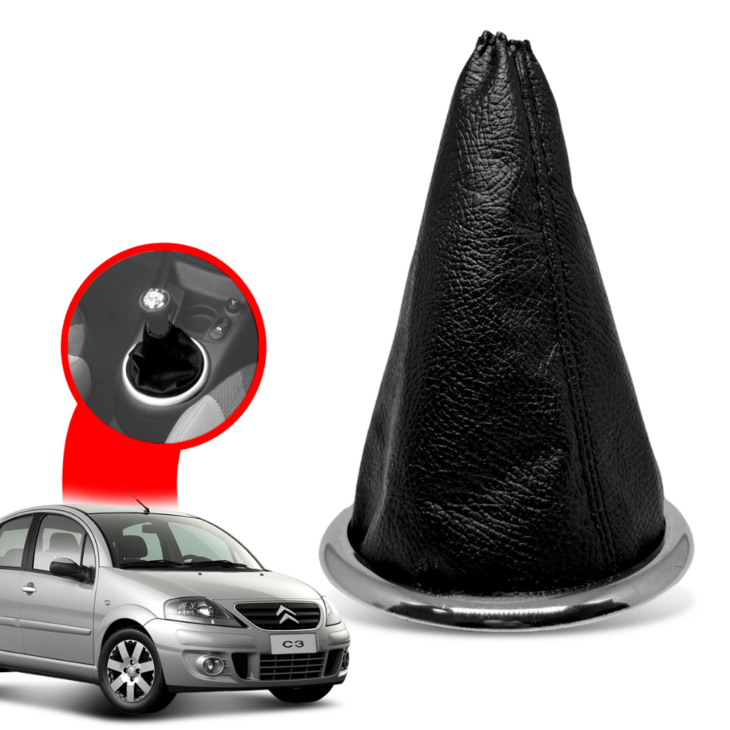 Coifa Cambio Marcha C3 2003 04 05 06 07 08 09 10 a 2013 C/base Preta ou Cromada em Oferta na Shopee