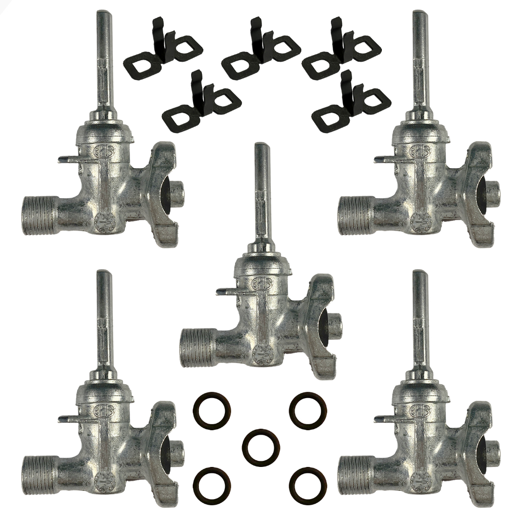 Kit 5 Registros Ramal Para Fogão Cooktop Fischer Com Rosca Original em Oferta na Shopee