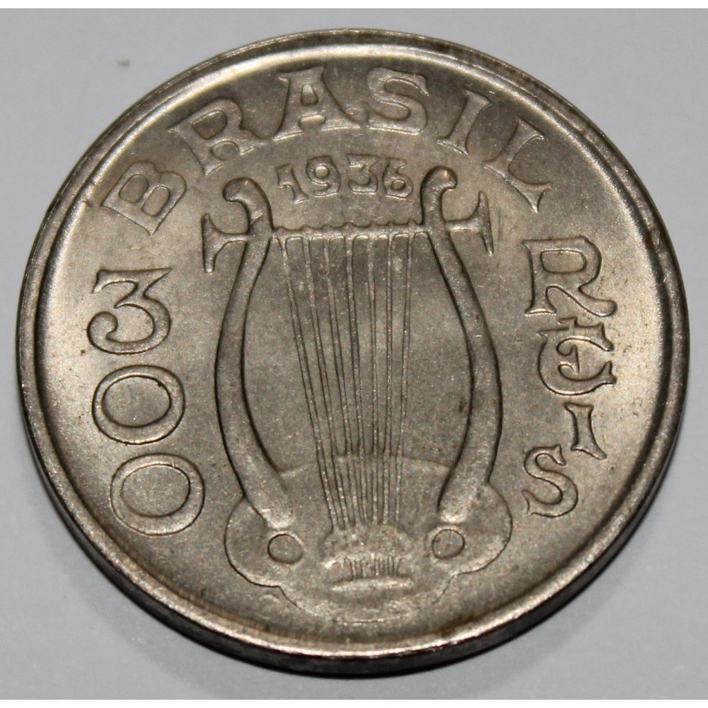 Moeda 300 Réis de 1936 Série Ilustres