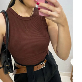 Regata feminina Blusa Anaruga  Frescor e Estilo Ideal para Looks Casuais Modernos  P M G GG G1 G2 G3 em Oferta na Shopee