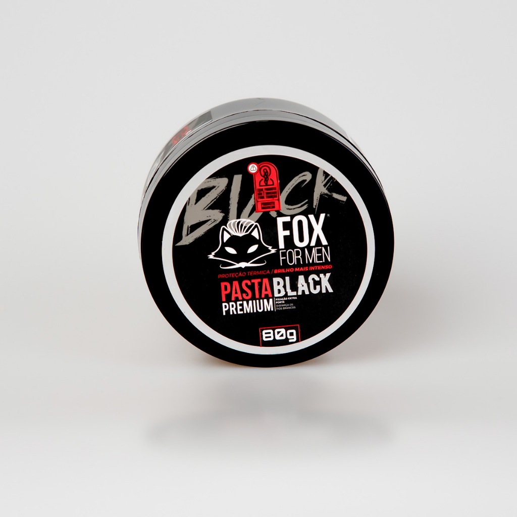 Pasta Black Premium FOX FOR MEN 80g Cabelo Grisalho Pigmentação Preta Disfarça Fios Brancos PROMOÇÃO — imagem 2 de 2