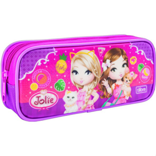 Estojo Grande Jolie Tilibra Rosa e Roxo em Oferta na Shopee