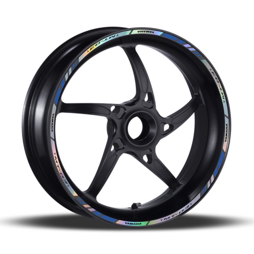 Friso Adesivo Holográfico Camaleão Roda Moto Mt 03