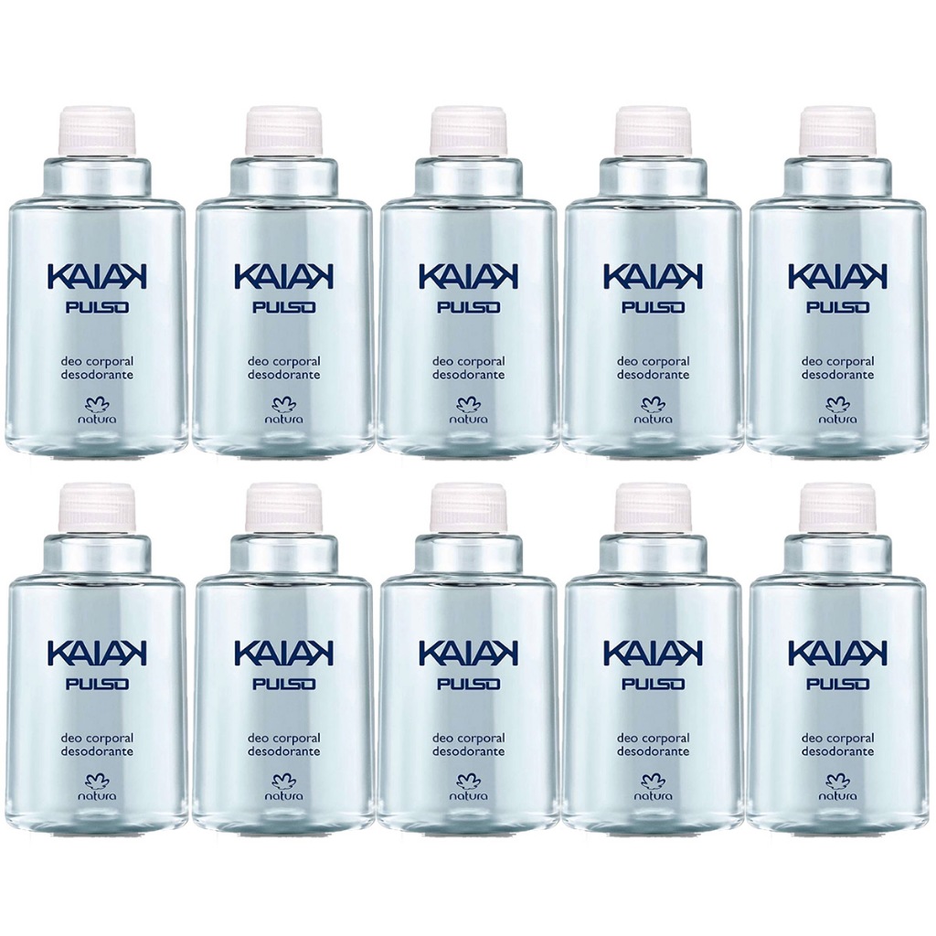 Refil Natura Masculino Deo Corporal Desodorante Kaiak Pulso Natura 100ml Kit com 10 Unidades