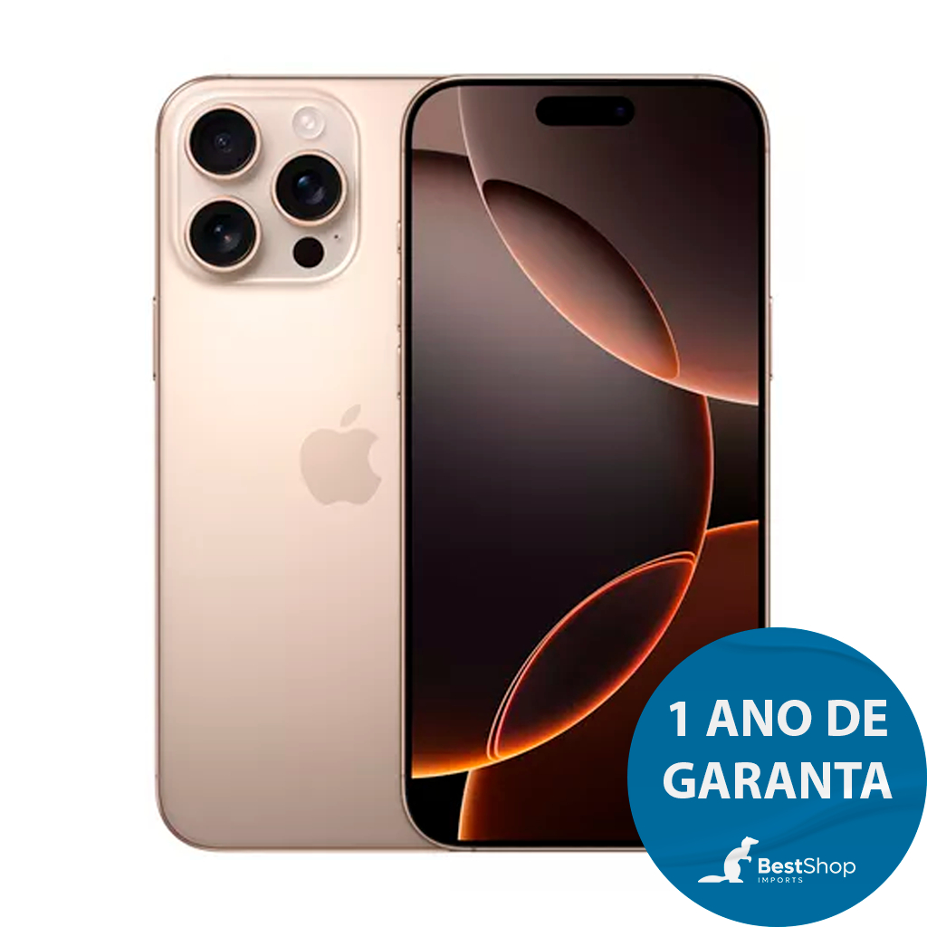iPhone 16 Pro / 16 Pro Max 256GB 5G Dual eSim Novo (Lacrado 1 ano de garantia)