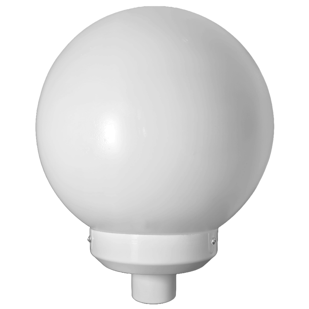 Globo De Plástico 15x30 Com Base E-27 Branca para Poste de 2 Polegadas