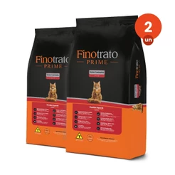 kit 2 Ração Finotrato Prime Premium Especial Gatos Castrados Sabor Frango e Cereais 3kg