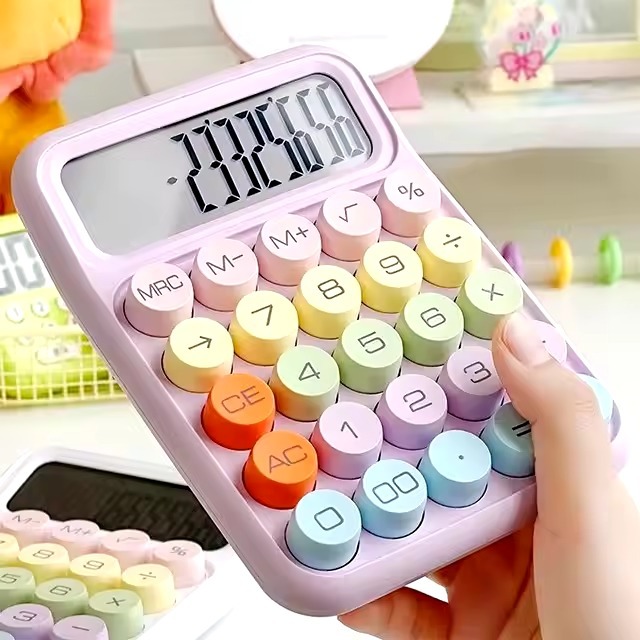 Calculadora Colorida Morandi De 12 Dígitos Teclado Mecânico De Ponto Grande Escola & Papelaria De Escritório Multineos