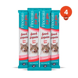 kit 4 Petisco Finotrato Cat Stix Gatos Adultos Sabor Atum 15g em Oferta na Shopee