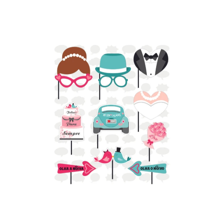 10 Plaquinha Divertida Festa Balada Vários Temas Com Palito Vários Modelos