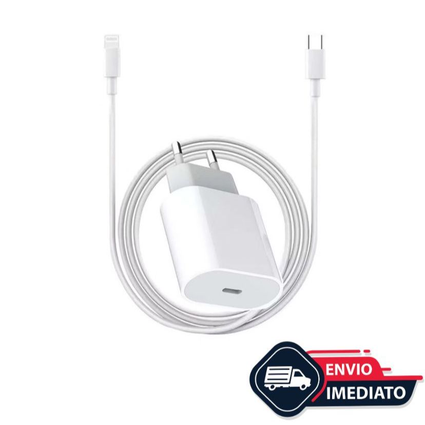 Kit Carregador Iphone turbo 25w Fonte+Cabo Lightning Tipo C - Enivo Imediato