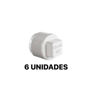 PLUG COM ROSCA 1/2 6 UNIDADES TAMPAO COM ROSCA KRONA