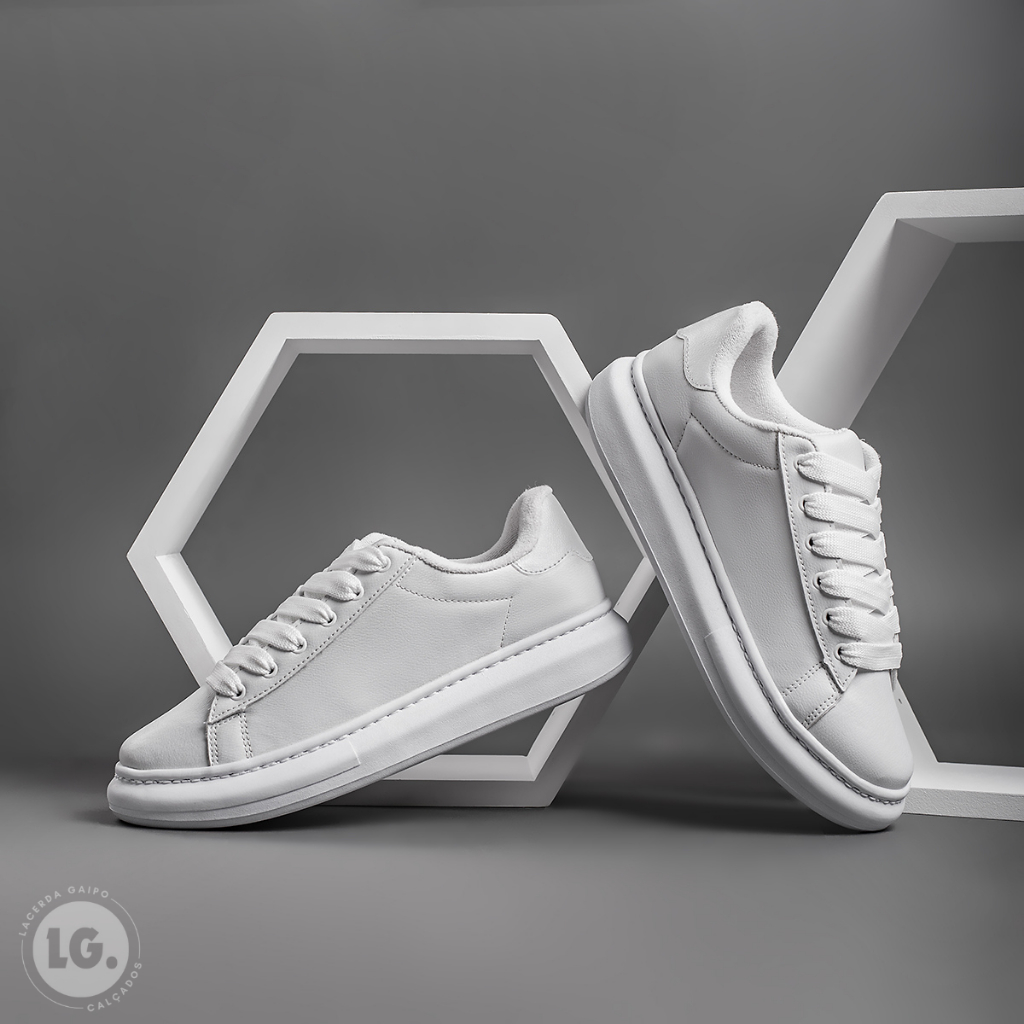 Tênis Masculino Branco casual com Estilo Moderno e Conforto Extra 38 Ao 45 trabalho faculdade escola em Oferta na Shopee