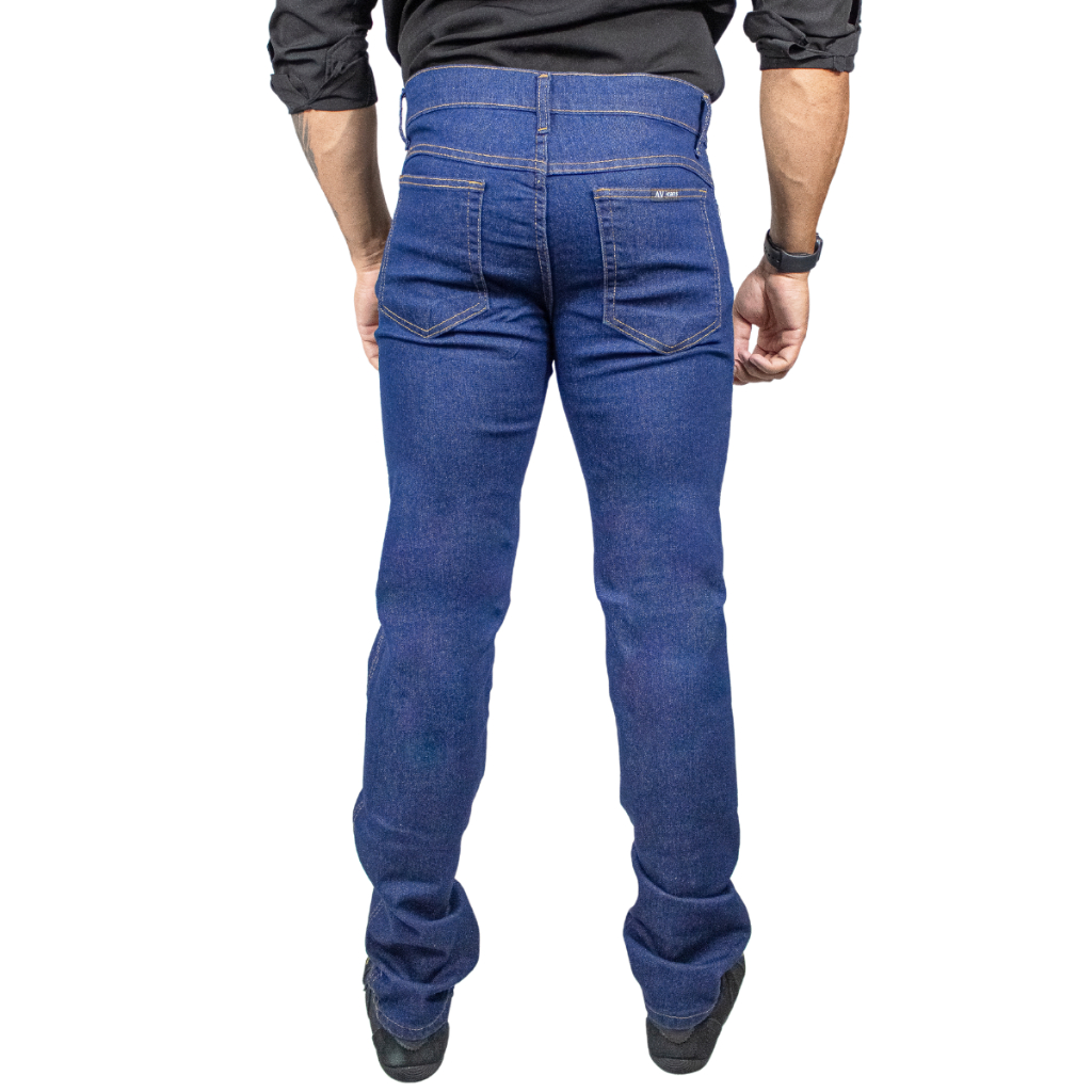 Calça Masculina Jeans Tradicional Básico Com Elastano Reforçada