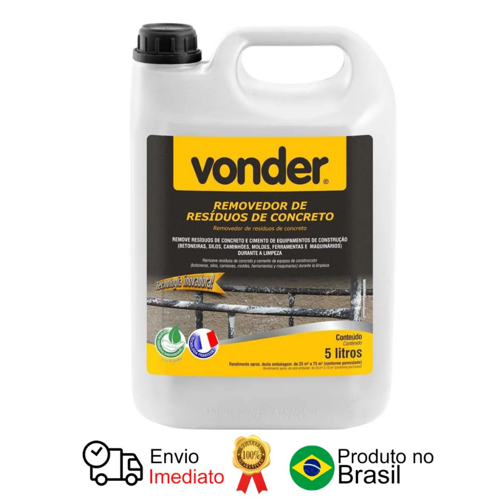 Removedor Resíduos De Concreto 5 Litros Vonder em Oferta na Shopee