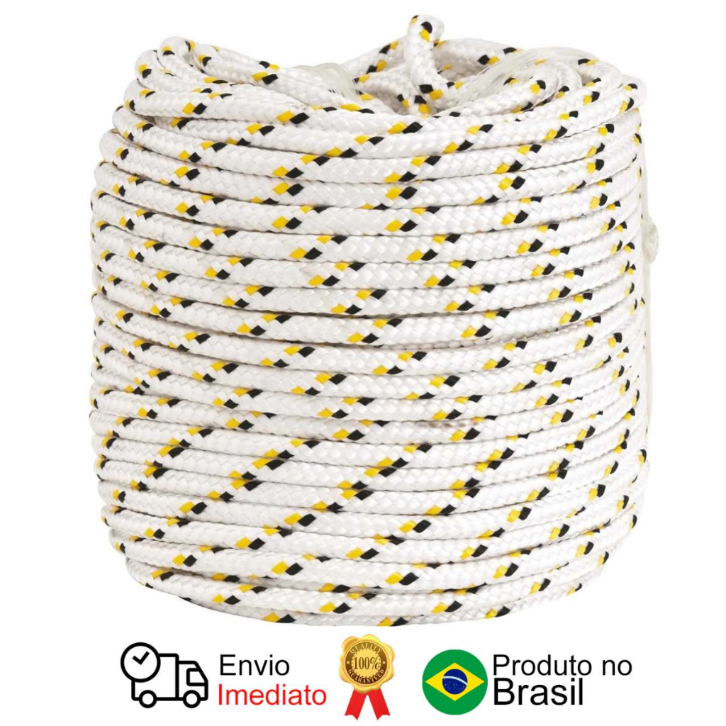 Corda Multifilamento Trançada 8mmx50m Branca Vonder