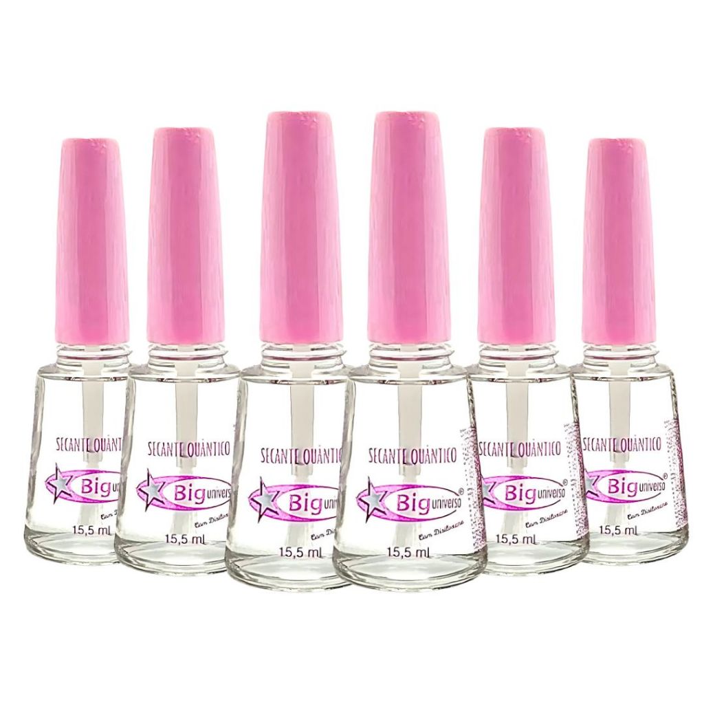 Secante Esmalte Quântico Com Disiloxane Liquido 15,5ml Big Universo Manicures e Uso Proprio Kit 6 Un