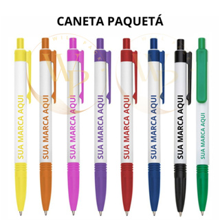 100 Canetas Personalizada Paquetá Diversas Cores Lembrancinha, Presente em Oferta na Shopee