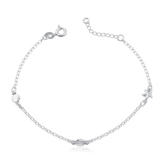 Pulseira Feminina de Prata 925 Elo Cadeado com Elementos do Mar em Oferta na Shopee