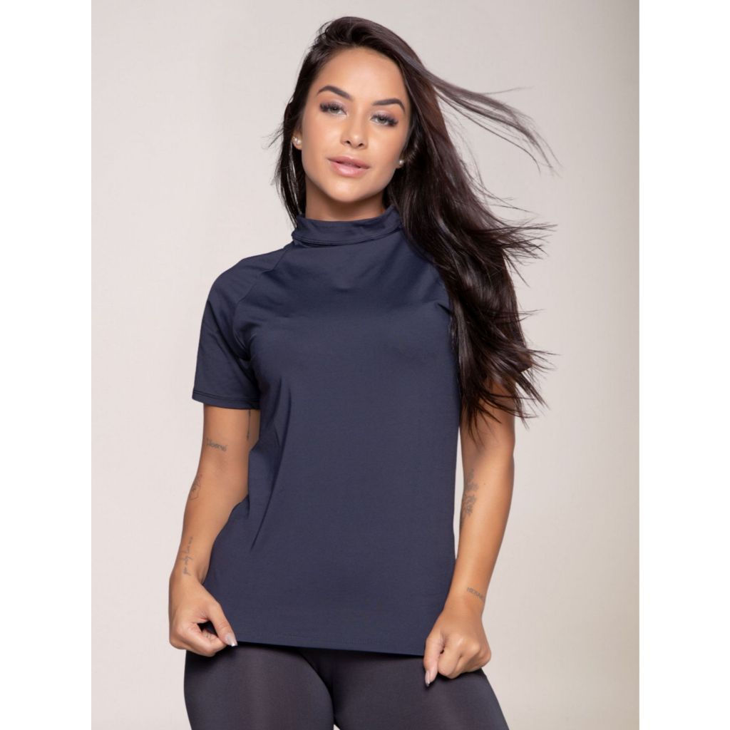 Camisa Academia Corrida Feminina Proteção Solar UV 50 Manga Curta Fitness Segunda Pele