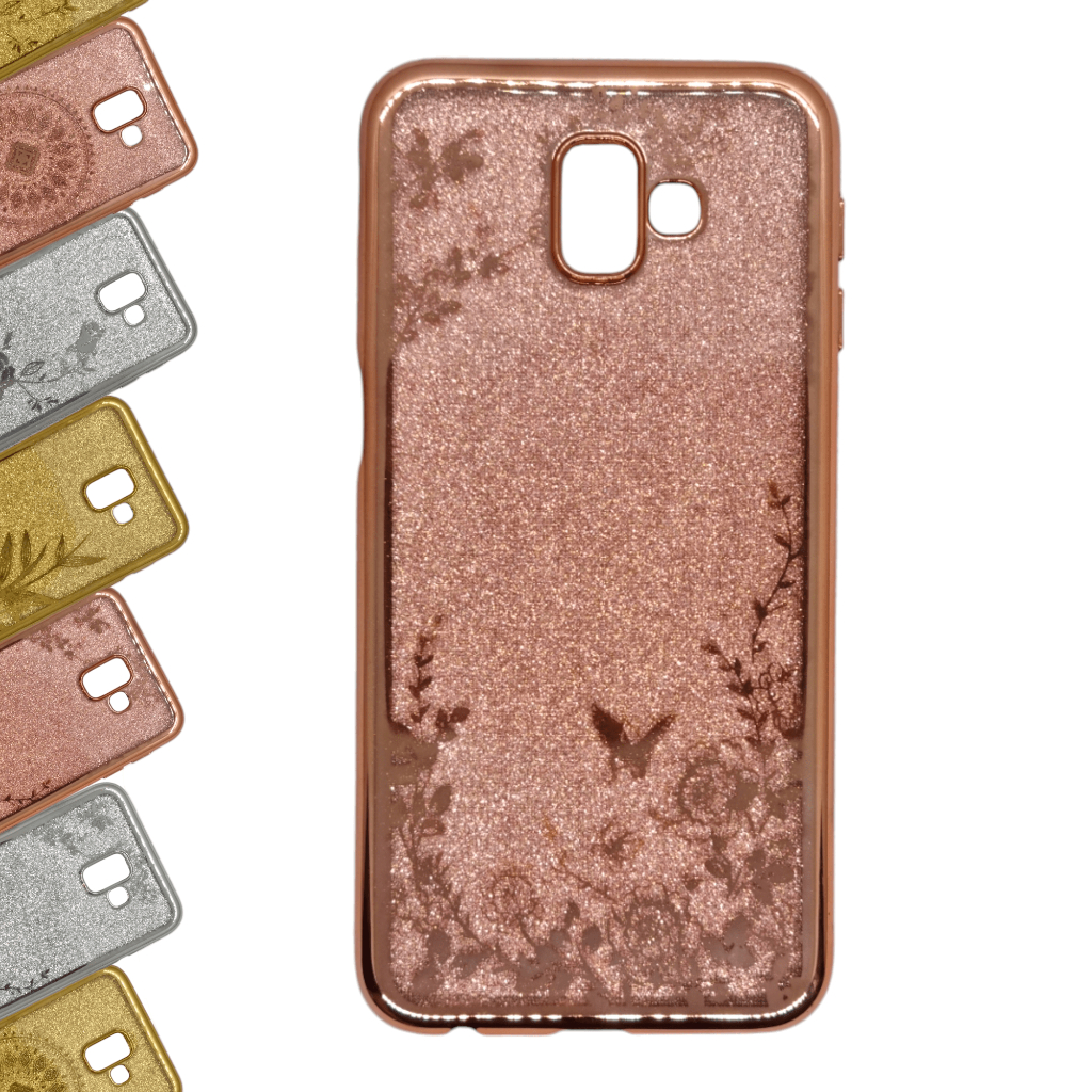 Capa Capinha Case Sam Galaxy J6  ( SM-J600G ) Decorada Brilho Glitter Strass