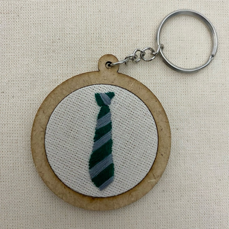 Chaveiro Bordado Gravata Sonserina Hogwarts Harry Potter
