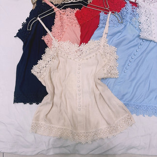 blusa feminina regata com rendaQ735s