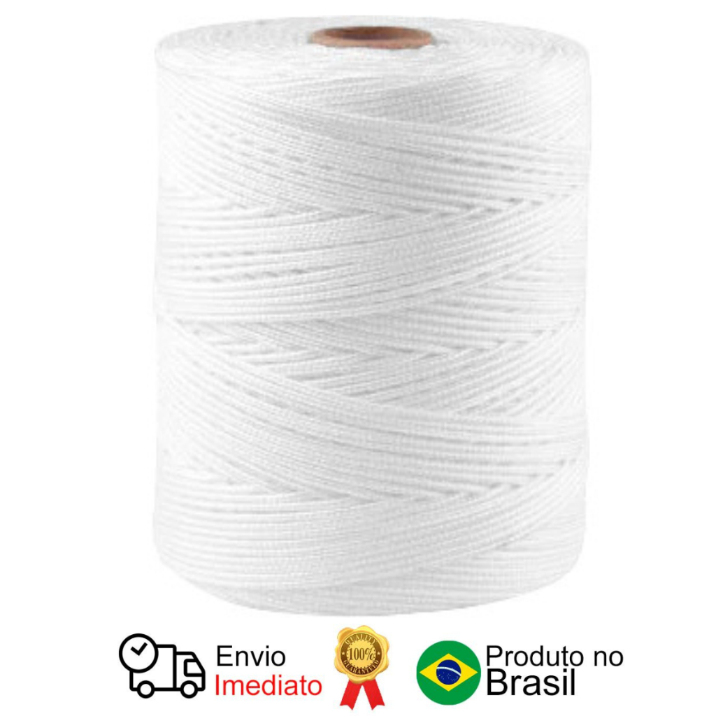 Corda Multifilamento Trançada 2mm x 408m Branca Vonder