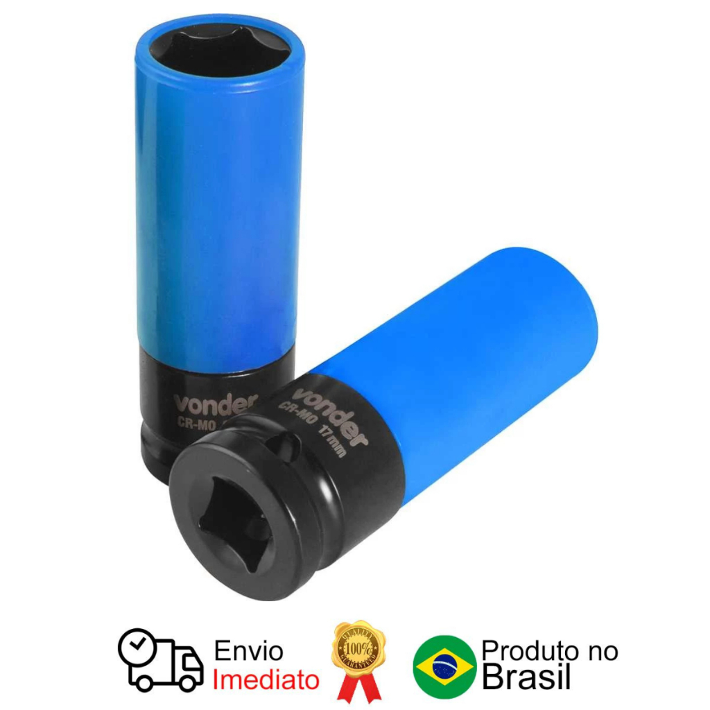 Soquete Sextavado Impacto Encaixe 1/2" 17mm Liga Leve Vonder em Oferta na Shopee