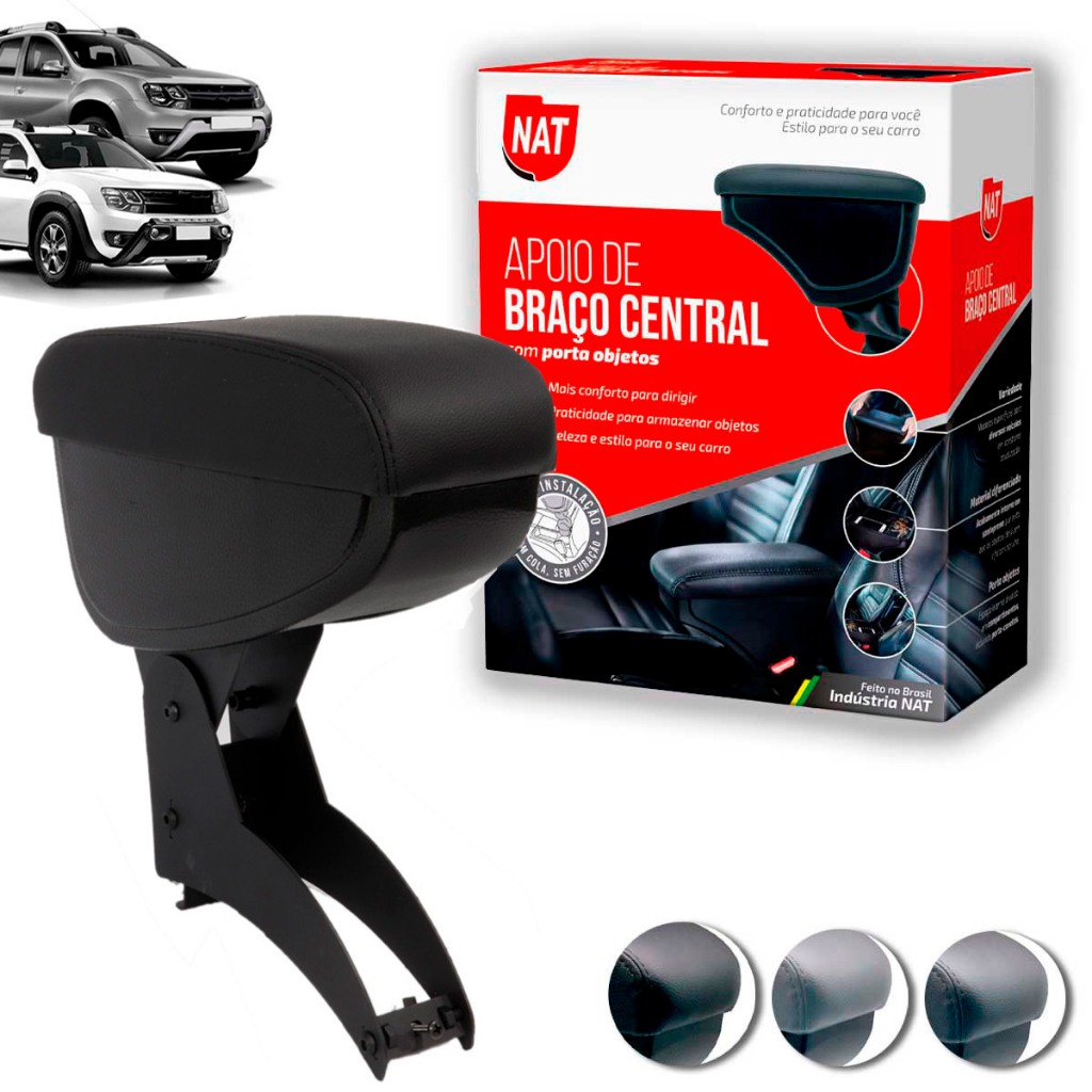 Apoio de Braço Duster E Oroch Ano 2011 Até 2020 EFM C/ Porta Objeto em Oferta na Shopee