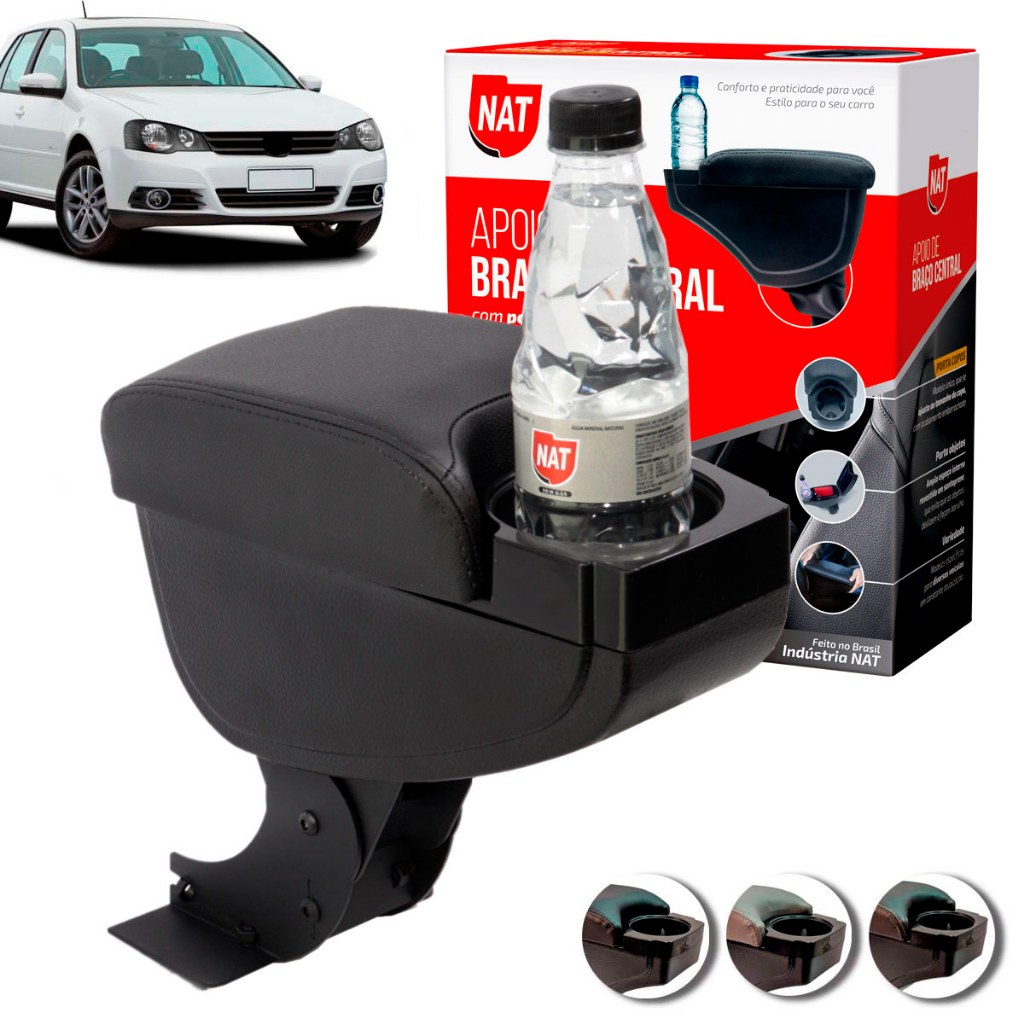 Apoio de Braço Golf Ano 1999 Até 2013 C/ Porta Copo em Oferta na Shopee