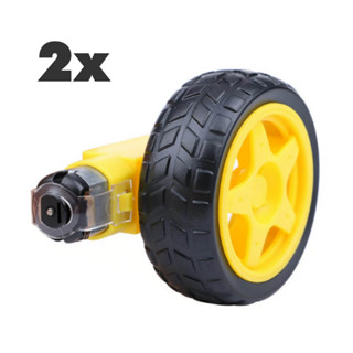 Kit 2 x Motor Dc 3 A 6v Com Redução Roda Pneu Robótica compativel Arduino Carro robot em Oferta na Shopee