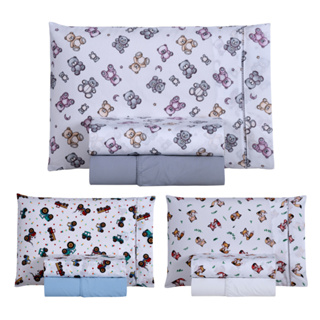 Jogo de lençol Solteiro Percal 180 fios 100% Algodão Estampa Infantil Coleção Kids Baby em Oferta na Shopee