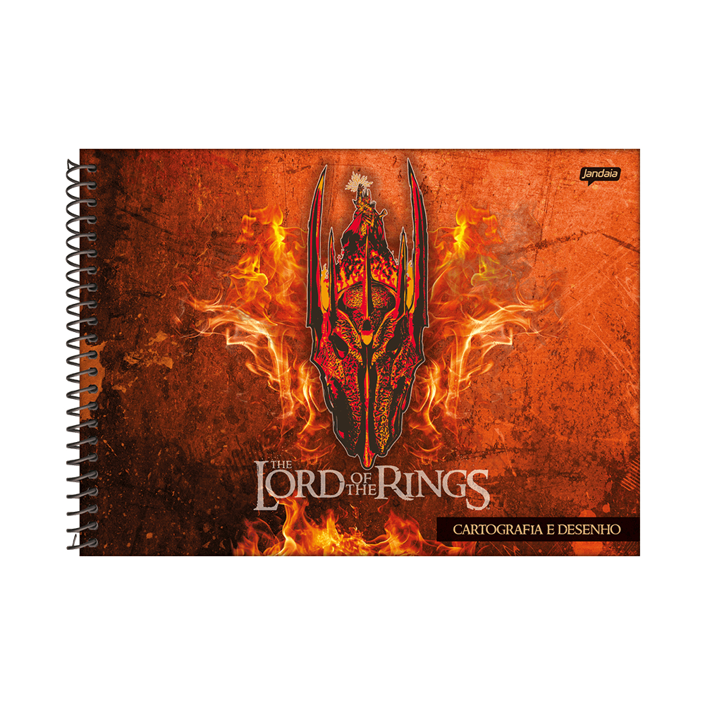 CADERNO ESPIRAL CARTOGRAFIA CAPA DURA 80 FOLHAS – O SENHOR DOS ANÉIS JANDAIA