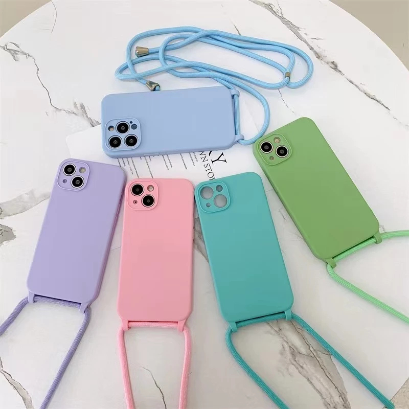 Capa Capinha Case LILÁS Com Cordão Transversal de luxo Alça para SAMSUNG A01 A02 A03 / A03CORE / A04 / A05 / A05S / A10