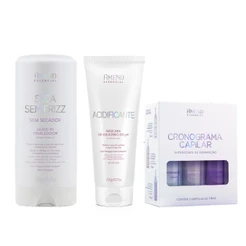 Amend KIT Seca Sem Frizz Leave-in 180g + Máscara Acidificante 250g + Cronograma Capilar 3X14ml