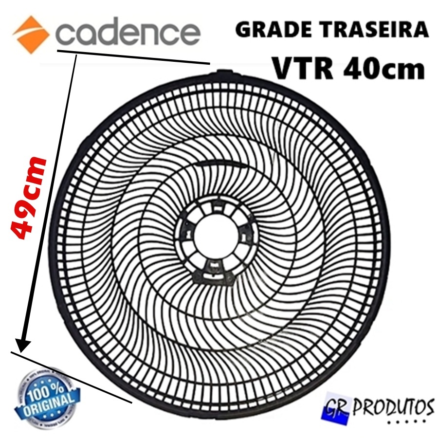 Grade CADENCE Traseira Ventilador Preto 40cm ORIGINAL