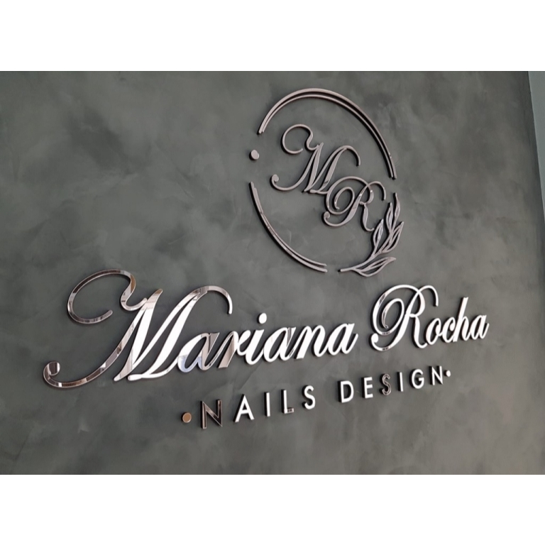 Logo Em Acrílico Espelhado Sua Logo 100cm