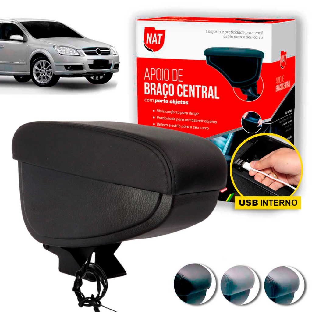 Apoio de Braço Vectra 2006 Até 2008 C/ Usb em Oferta na Shopee