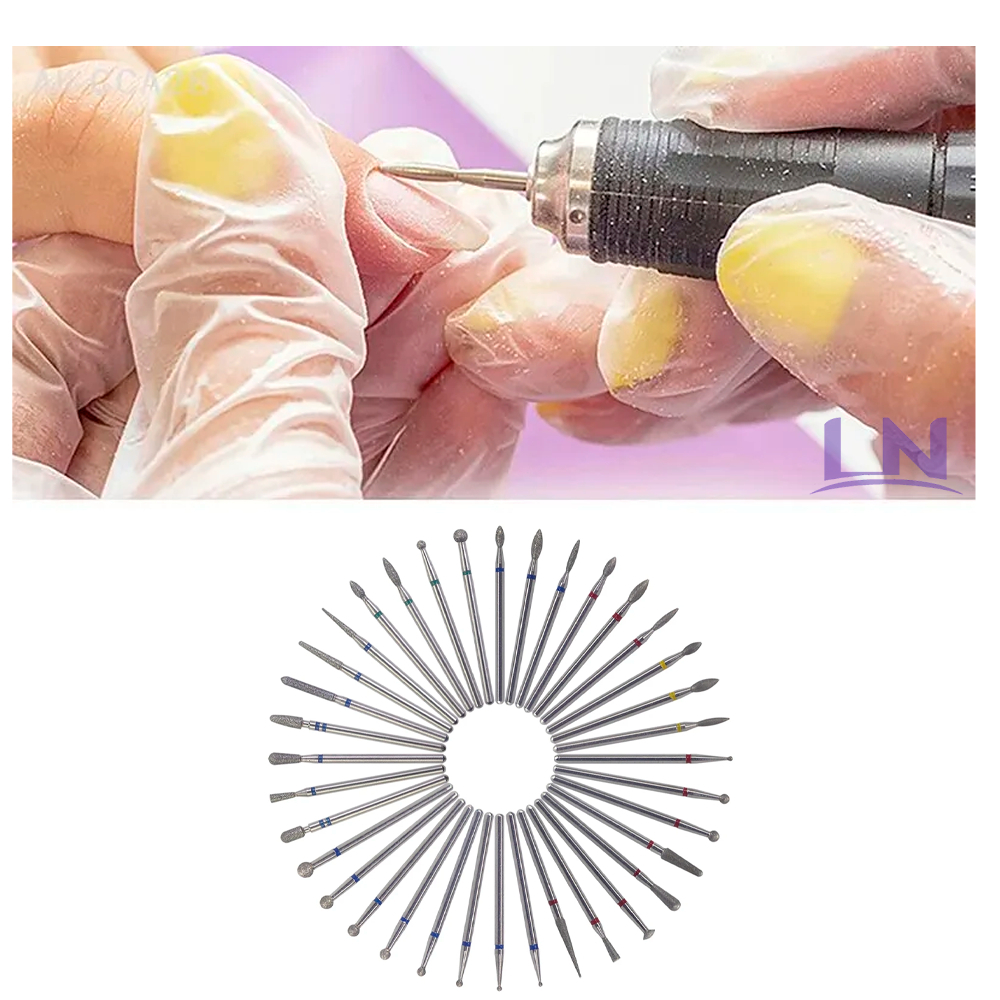 Brocas Diamantadas para Manicure Alongamentos - Fresa Dremel Mini Retifica