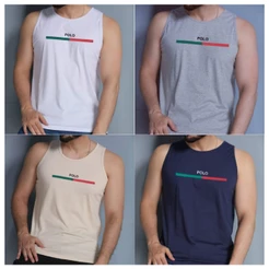 kit 5 Regata Masculina Camiseta Lisa Básica Algodão