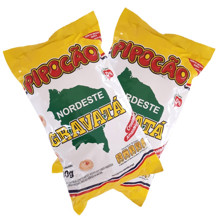Kit 2 fardo Pipoca Pipocão Do Nordeste Amanteigada Gravatá 40g