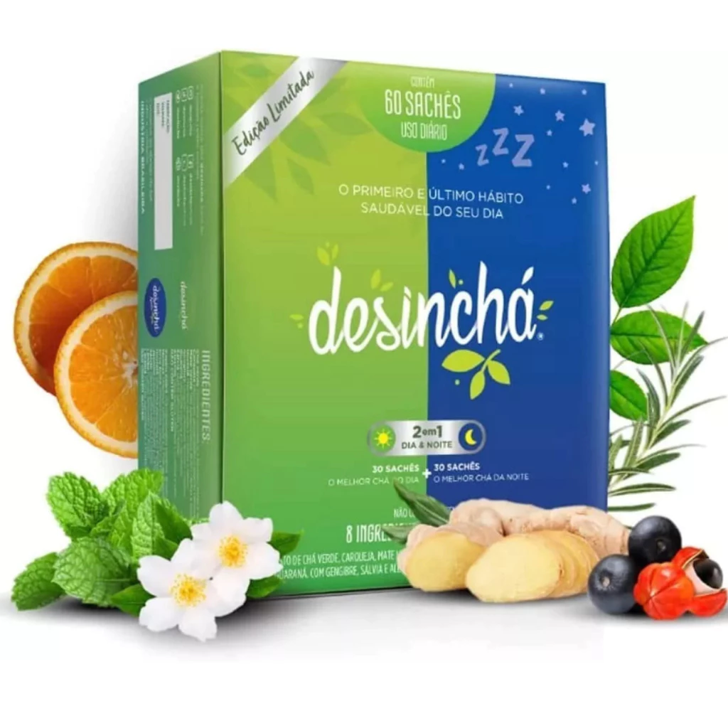 Chá Desinchá Misto Dia E Noite 60 Sachês Suplemento Natural — imagem 1