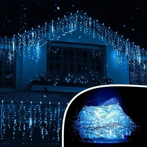 Cascata 400 BF Led 10m Externa Blindada Natal A Prova D'agua Cor Das Luzes Branco Frio 110v e 220v  SS