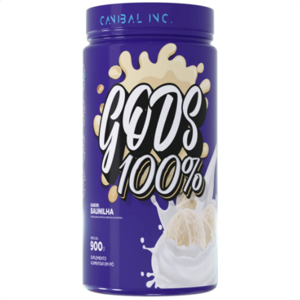 Whey Protein Concentrado 21g De Proteína Por Dose Matéria Prima Importada Gods 100% Canibal Inc 900g