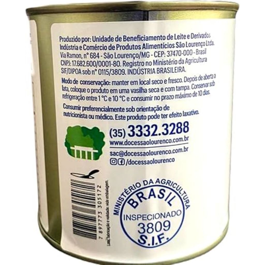 DOCE DE LEITE ZERO AÇUCAR 345G SÃO LOURENÇO